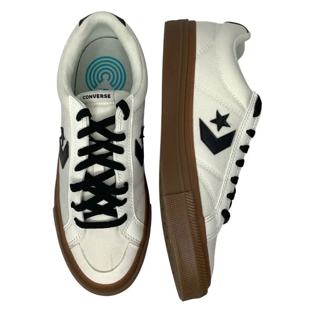 New! Converse Sport Casual OX Unisex Low Top White Sneaker Shoes M 8.5/W 10